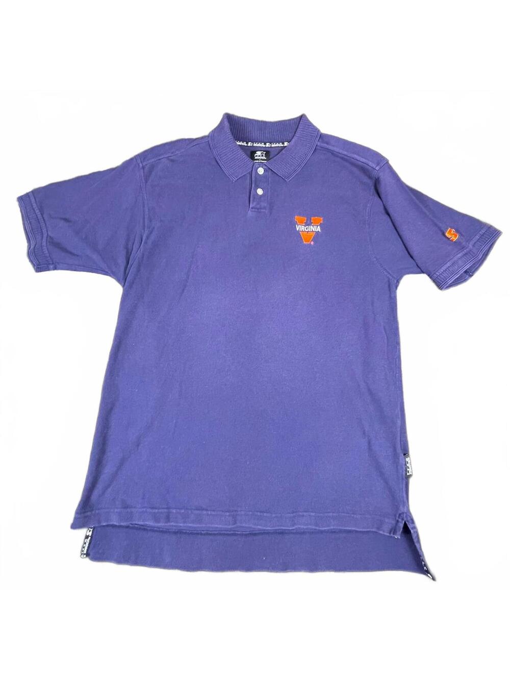 Vintage Starter Virginia Polo Shirt Blue Men's Medium